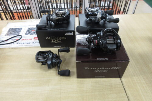 シマノのＳＬＸ　ＭＧＬ７１ＨＧ、１６アンタレスＤＣ　ＨＧ、１９アンタレスＨＧ、１７スコーピオンＤＣ１０１ＨＧ