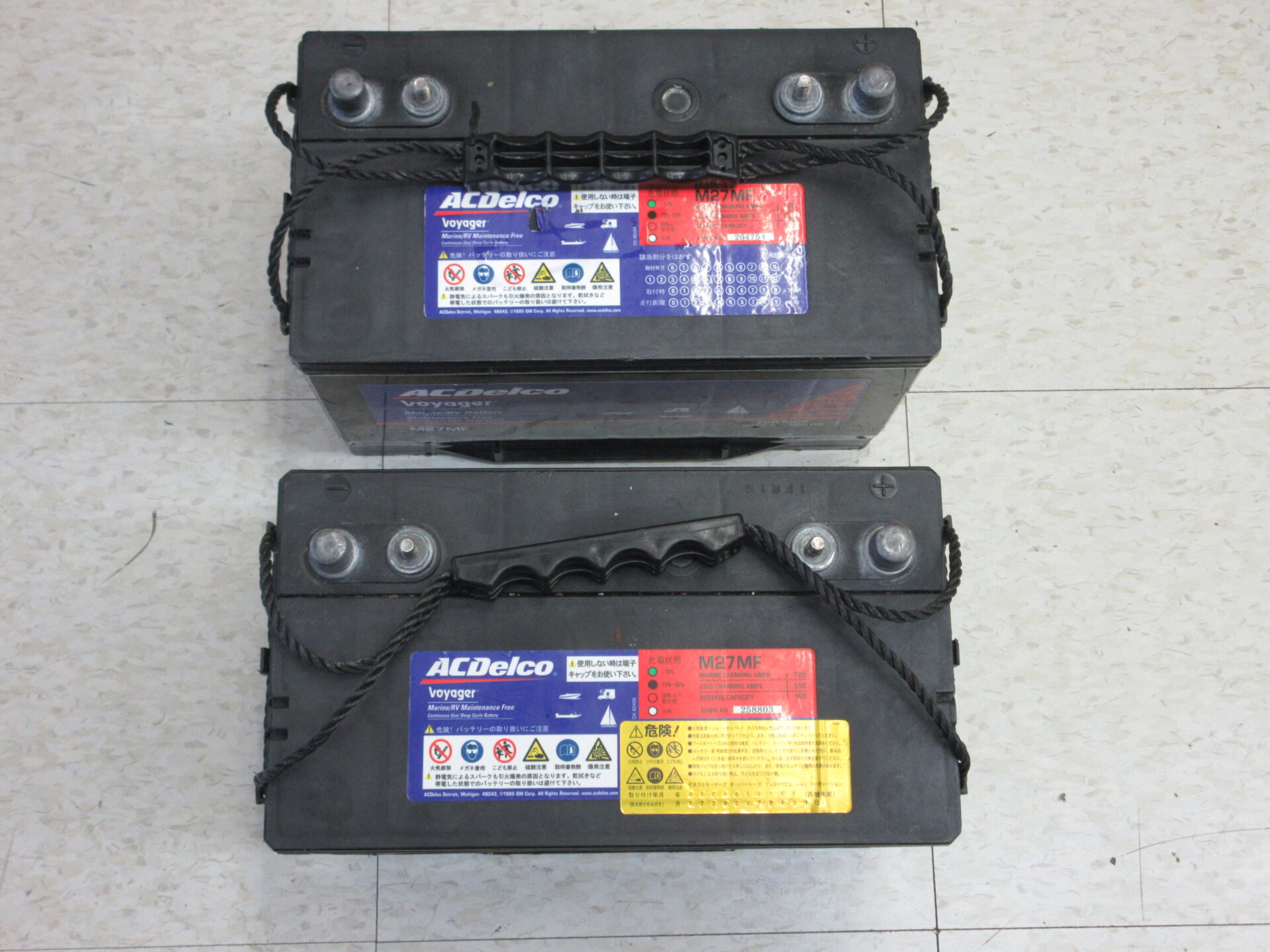 ACデルコ ボイジャーバッテリー M27MF ② 性能アップでリニューアル 正規品 ボイジャー