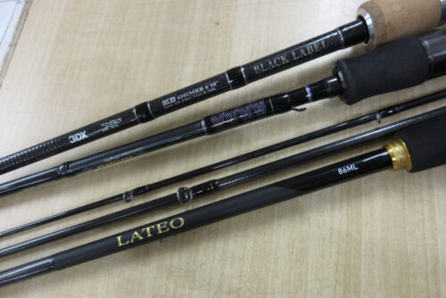ダイワのブラックレーベルプラス　ＢＬ＋　６１０１ＭＲＢ、ハートランドＨＬ７２２ＭＬＲＳＳ－２４、ラテオ８６ＭＬ・Ｋ