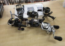 シマノの１６メタニウム　ＭＧＬ　ＸＧ、１３コンプレックスＣＩ４＋２５００Ｓ、１６ウ゛ァンキッシュ２５００ＨＧＳ、ダイワのスティーズＳＶＴＷ１０１６ＳＶ－ＨＬ、ＳＳエア８．１Ｌ、アルファス１０５Ｈ